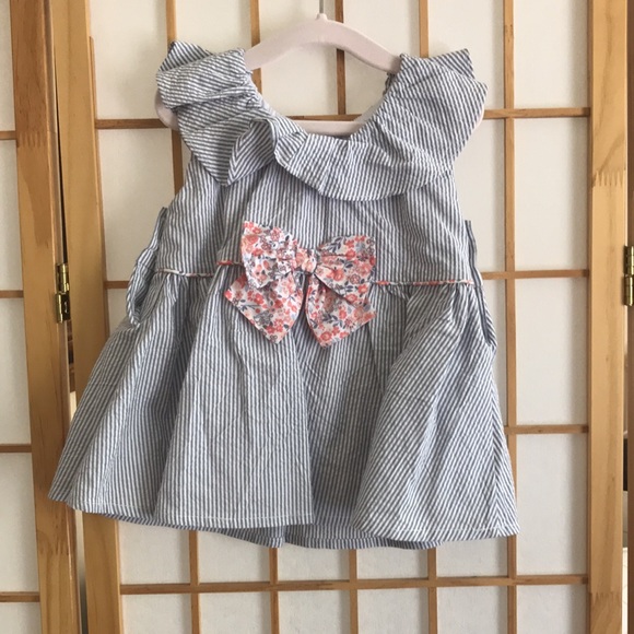 Adorable Stripe/Floral Dress Set (24m) - Picture 2 of 5